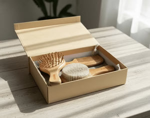 Rovco Baby Comb & Brush Set — 3-Piece Newborn Grooming Kit